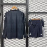 Real Madrid Away Long  With Pants Sets  Fans  1:1 Quality Soccer Jersey    25-26