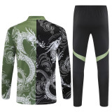 Real Madrid Training  Tracksuit Green Black  (Kids And Man )  1:1  25-26