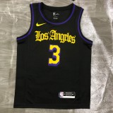 Los Angeles Lakers Latin Black  #3 DAVIS 1:1 Quality NBA Season Jerseys