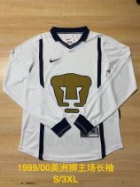 Retro Pumas  Home Long Sleeve 1:1 Quality Soccer Jersey   1999-2000
