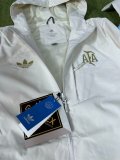 Argentina Windbreaker  Interchange Jacket Black  White 1:1 Quality Soccer Jersey  25-26