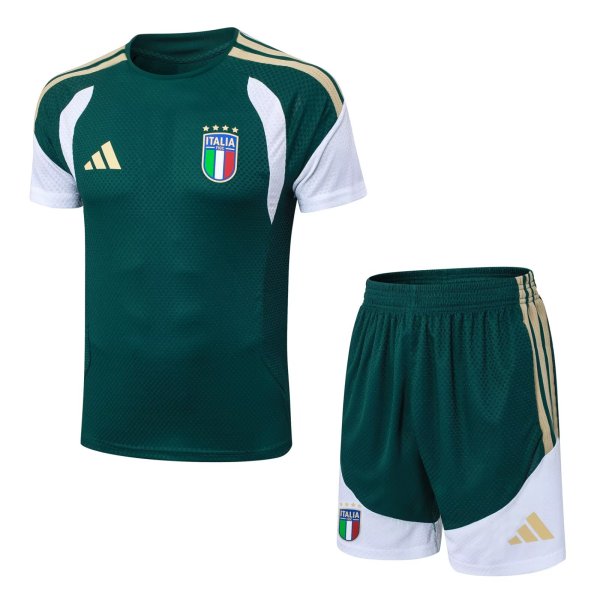 italy Training Green With Pants Sets Player 1:1 Quality Soccer Jersey  26-27（2026）