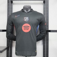 Barcelona away Long Sleeve Player  1:1 Quality Soccer Jersey   24-25
