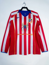 Retro Atletico Madrid Home long   1:1 Quality Soccer Jersey  2004-2005