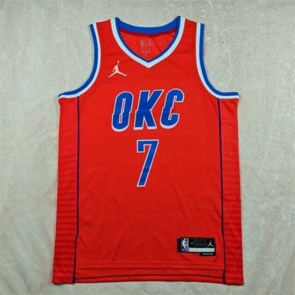 Oklahoma City Thunder Orange  #7 HOLMGREN 1:1 Quality NBA Jerseys