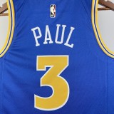 Golden State Warriors Blue Retro  #3 PAUL 1:1 Quality NBA Season Jerseys 2024