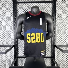 Denver Nuggets Black City Edition  #1 PORTER JR. 1:1 Quality NBA  Season Jerseys 2024