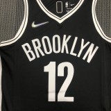 Brooklyn Nets Black #12 HARRIS 1:1 Quality NBA  Season Jerseys 75 Year