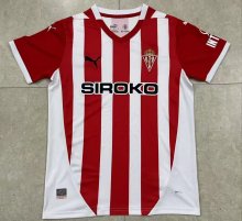 Sporting Gijon home fans 1:1 Quality Soccer Jersey   24-25