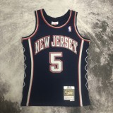 Brooklyn Nets Blue #5 KIDD 1:1 Quality NBA  Season Jerseys 2006-2007