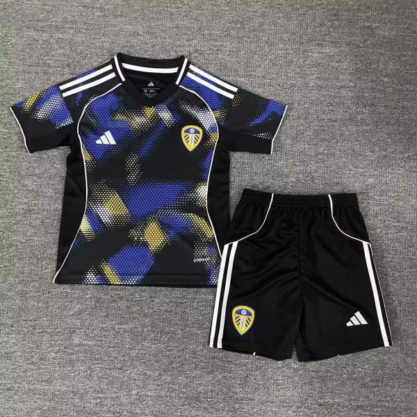 Leeds United Third Away  Kids 1:1 Quality Soccer Jersey  25-26