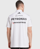 F1 Mercedes White POLO Short Sleeve Racing Suit 2025