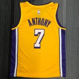 Los Angeles Lakers Yellow #7 ANTHONY 1:1 Quality NBA Season Jerseys
