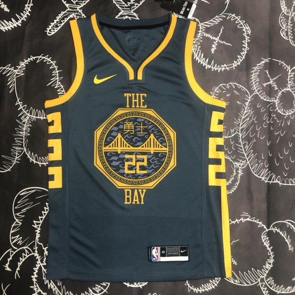Golden State Warriors Grey Retro  #22 WIGGINS 1:1 Quality NBA Season Jerseys 2018