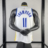 Golden State Warriors  V-neck White #11 THOMPSON 1:1 Quality NBA Season Jerseys 2023