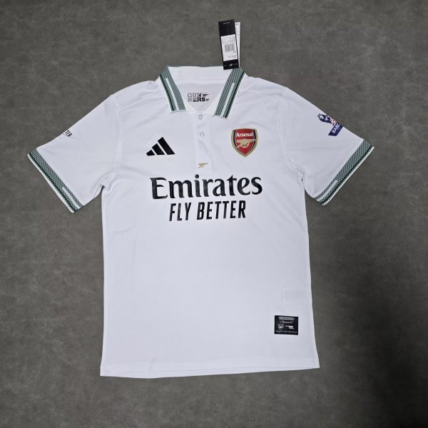 Arsenal  Polo Fans White 1:1 Quality Soccer Jersey  25-26