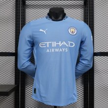 Manchester City Home Long sleeve Player   1:1 Quality Soccer Jersey   24-25
