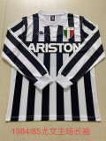 Retro Juventus Home long   1:1 Quality Soccer Jersey    1984-1985