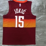 Denver Nuggets  City Edition Red #15 JOKIC  1:1 Quality NBA  Season Jerseys 2021