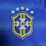 Retro Brazil  blue 1:1 Quality Soccer Jersey   2013-2014
