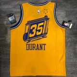 Golden State Warriors Yellow Tram City Edition #35 DURANT 1:1 Quality NBA Season Jerseys 2021