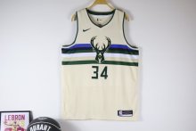 Milwaukee Bucks  White  #34 ANTETOKOUNMPO NBA Jerseys  25-26