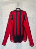 Retro AC Milan long  home  Fans 1:1 Quality Soccer Jersey    2004-2005