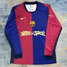 Barcelona Home Long   Travis Scott Co branded Version Special Edition Fans 1:1 Quality Soccer Jersey 25-26