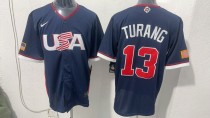 MLB USA Blue #13 TURANG 1:1 Quality Baseball  Jerseys  World Cup