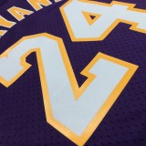 Los Angeles Lakers Kobe  #24 BRYANT Purple V-neck  NBA Jerseys  2008-2009
