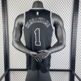 San Antonio Spurs Retro Black #1 WEMBANYAMA 1:1 Quality NBA  Season Jerseys 2023