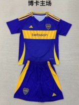 Boca Juniors home  kids 1:1 Quality Soccer Jersey  24-25