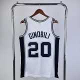 San Antonio Spurs Retro White #21 GINOBILI 1:1 Quality NBA  Season Jerseys 2002-2003