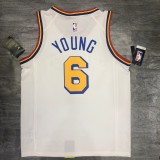 Golden State Warriors White San Francisco #6 YOUNG 1:1 Quality NBA Season Jerseys