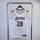 Los Angeles Lakers  White  #28 HACHIMURA 1:1 Quality NBA Season Jerseys 2023