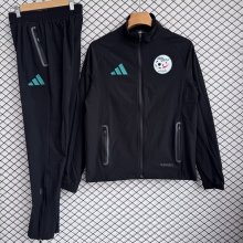 Algeria Windbreaker Sets With pants  Black 1:1 Quality Soccer Jersey  25-26