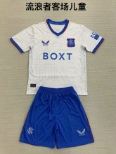 Rangers Away  kids  1:1 Quality Soccer Jersey   24-25