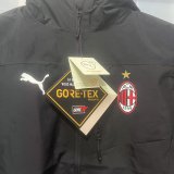 AC  Windbreaker  Interchange Jacket Black  White 1:1 Quality Soccer Jersey  25-26
