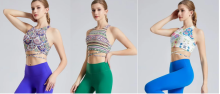 yoga clothes  China-Chic blue and white printing/glass blue printing/national green printing suit