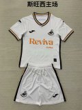 Swansea City home kids 1:1 Quality Soccer Jersey  24-25