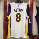 Los Angeles Lakers Kobe #8 BRYANT  White V-neck NBA Jerseys