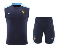 France Training clothing Vest  set  1:1 Quality Soccer Jersey    24-25