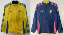 Sweden Two-sided Windbreaker 1:1 Quality Soccer Jersey 25-26