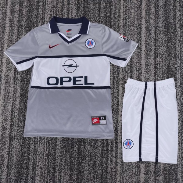 Retro PSG Paris away Kids  1:1 Quality Soccer Jersey 2000-2001