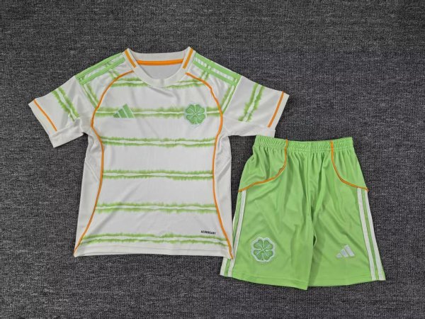 Celtic  Away Kids 1:1 Quality Soccer Jersey  25-26