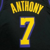 Los Angeles Lakers Black Latin #7 ANTHONY 1:1 Quality NBA Season Jerseys