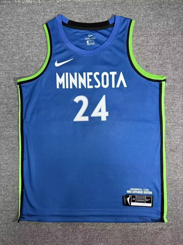 Minnesota Lynx  Blue #24  COLLIER NBA Jerseys  25-26