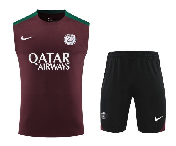 PSG Paris Training clothing Vest set   1:1 Quality Soccer Jersey    24-25