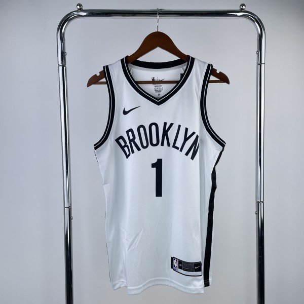 Brooklyn Nets  V-neck White #1 BRIDGES 1:1 Quality NBA  Season Jerseys