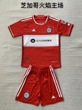 Chicago Fire FC home kids  1:1 Quality Soccer Jersey   24-25